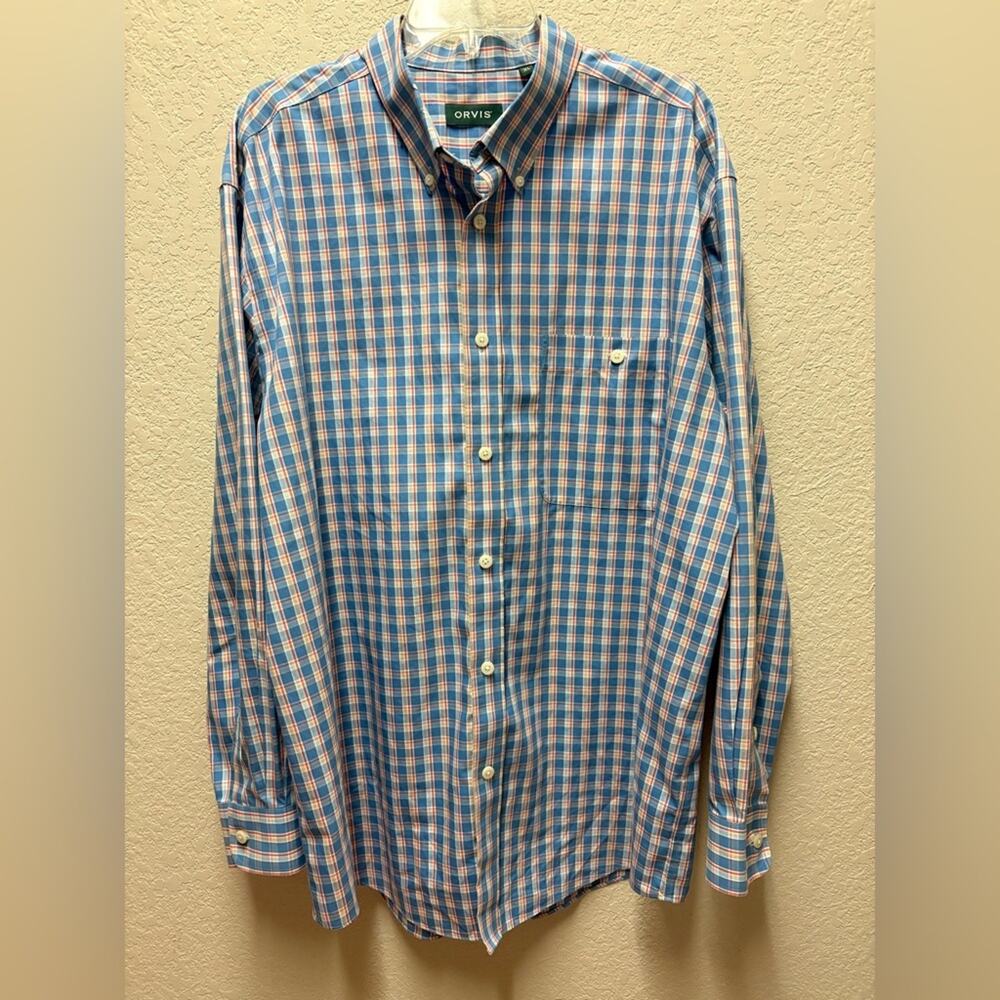 Orvis Plaid Men's Button Down Shirt Sz XL